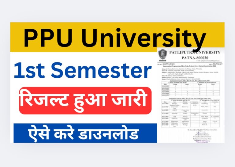 Patliputra University 1st Semester Result 2025: