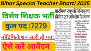 Bihar Special Teacher Bharti 2025